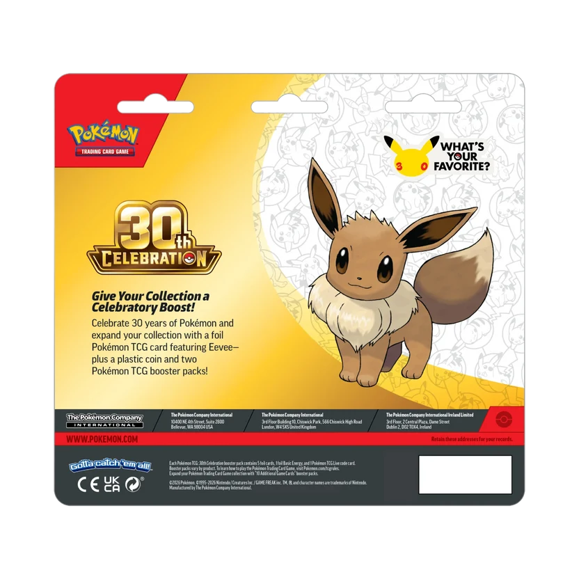 Pokémon 30th Celebration 2 Pack Blister