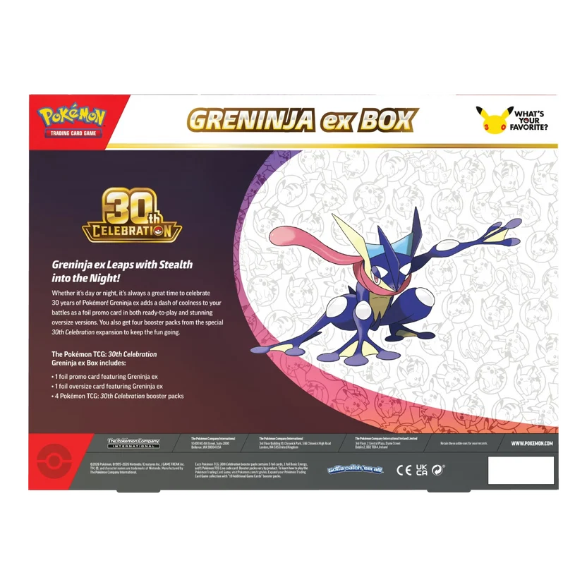 Pokémon 30th Celebration Ex Box Greninja