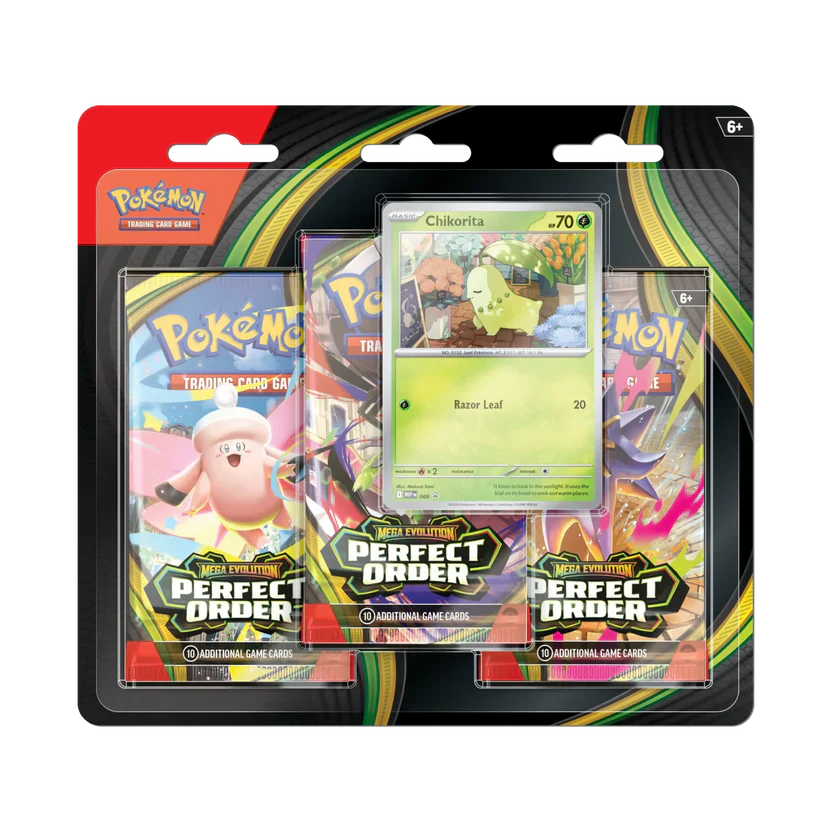 Pokémon Perfect Order 3 Pack Blister Chikorita